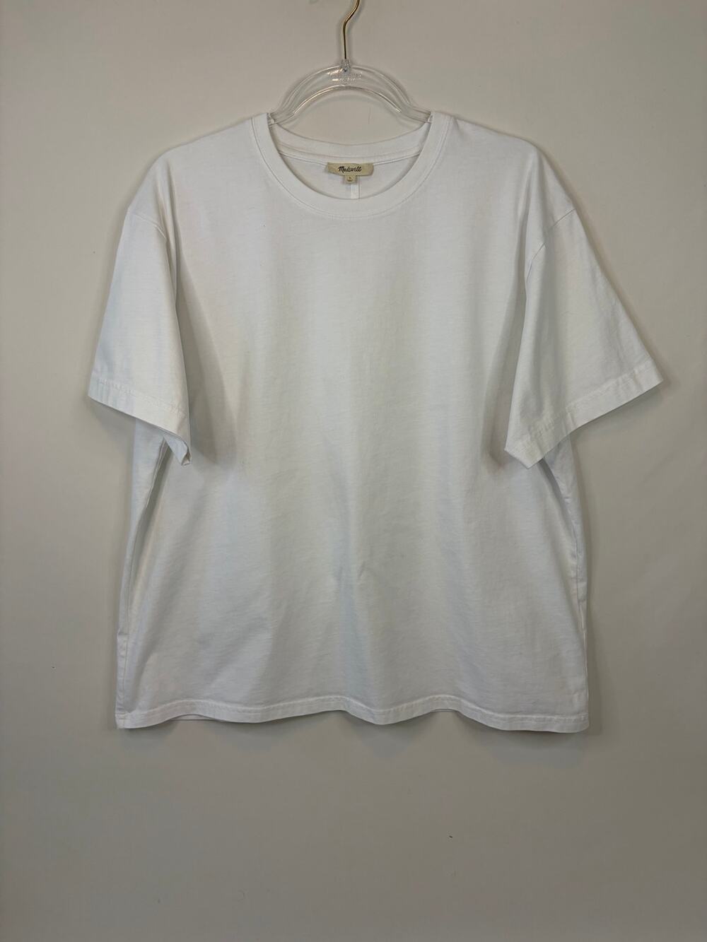 Madewell Cotton Relaxed Oversized Tee White Size Large